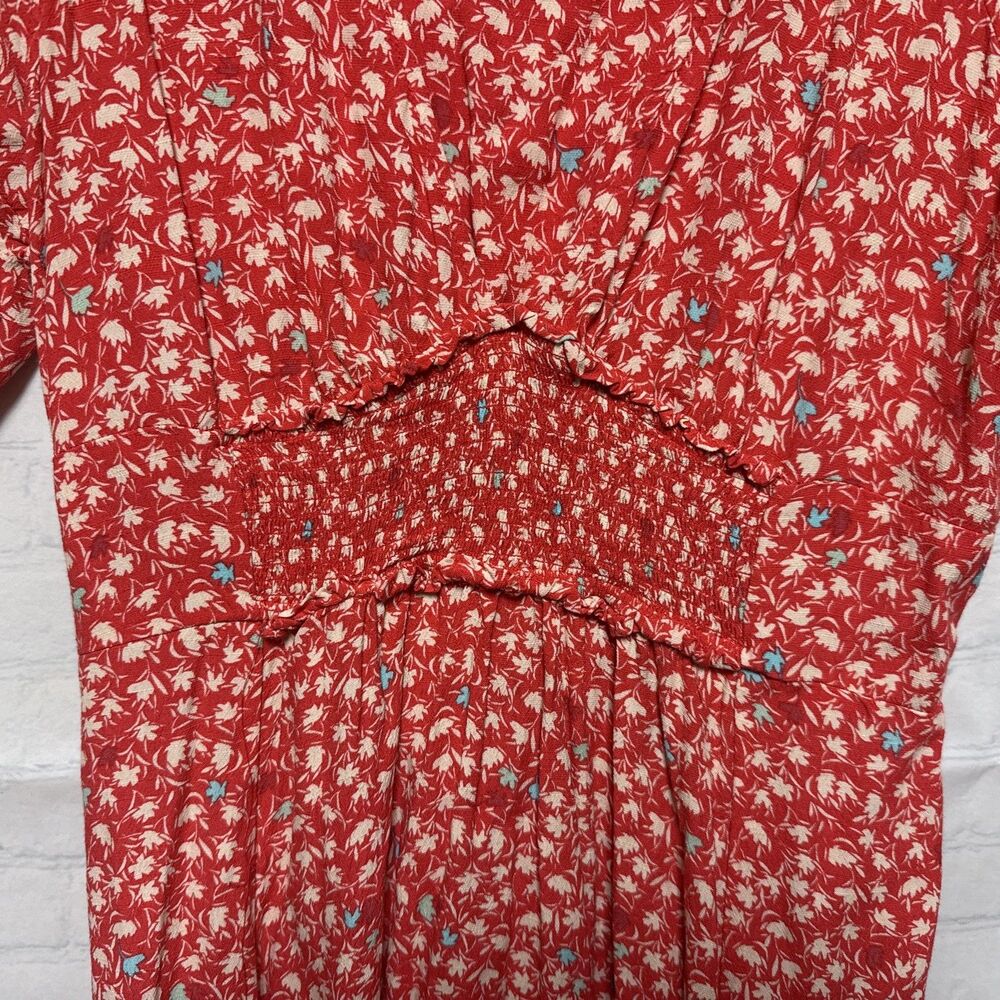 Free People Rare Feeling Printed Maxi Dress size Large Floral Boho Prairie - Picture 4 of 5